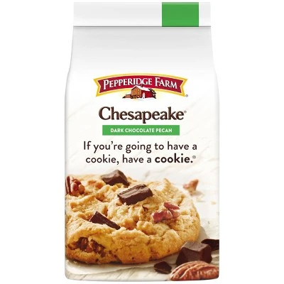 Pepperidge Farm Chesapeake Crispy Chesapeake Dark Chocolate Pecan Cookies, 7.2oz Bag