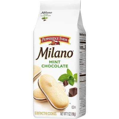 Pepperidge Farm Milano Mint Chocolate Cookies, 7oz Bag