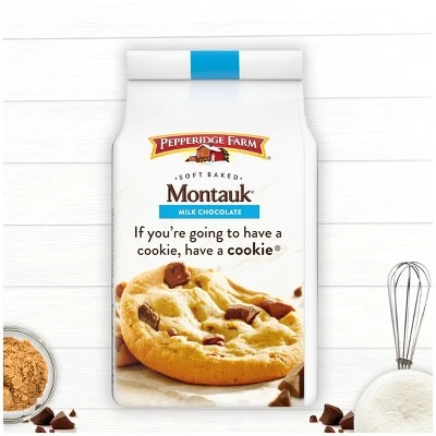 Pepperidge Farm Montauk Soft Baked Milk Chocolate Cookies, 8.6oz Bag