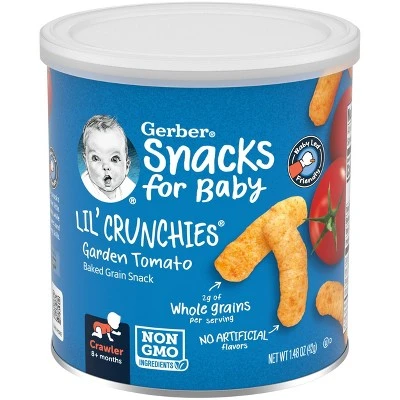 Gerber Lil' Crunchies Baked Corn Snack, Garden Tomato  1.48oz