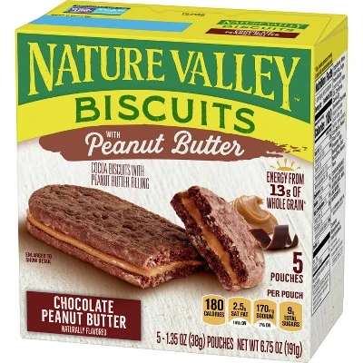 Nature Valley Biscuit Peanut Butter Chocolate  5ct
