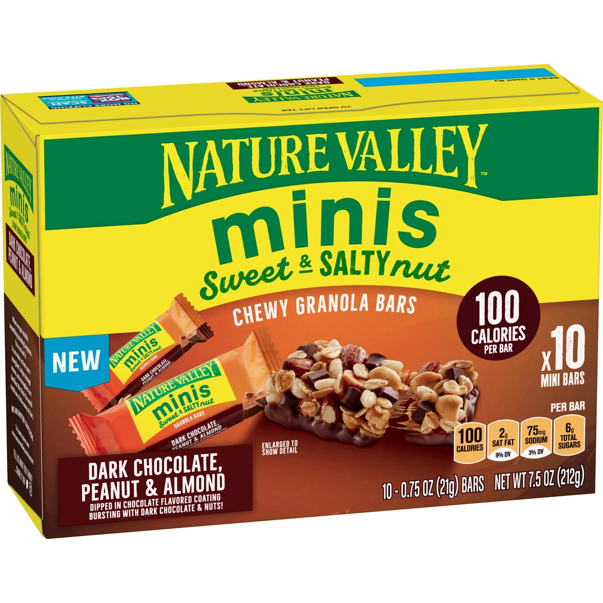 Nature Valley Sweet & Salty Minis Dark Chocolate Peanut & Almond  10ct