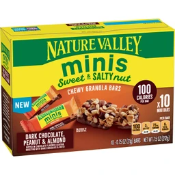 Nature Valley Nature Valley Sweet & Salty Minis Dark Chocolate Peanut & Almond  10ct