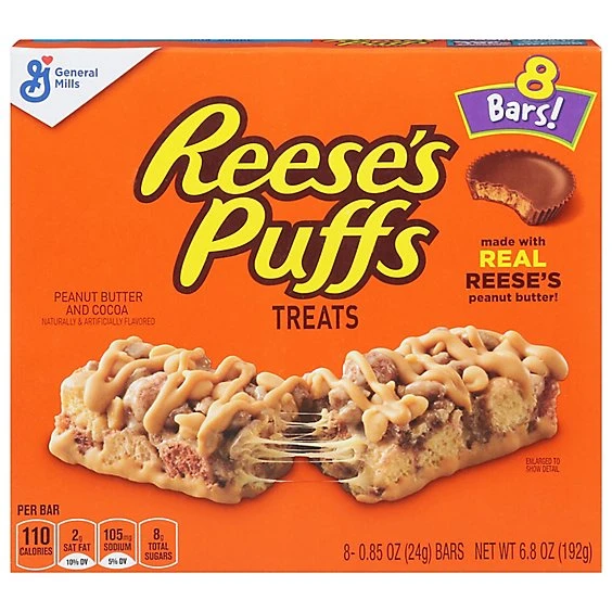 Reese's Puffs Peanut Butter & Cocoa Bar Treats, Peanut Butter & Cocoa
