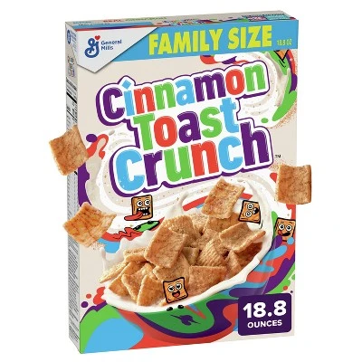 Cinnamon Toast Crunch Crispy, Sweetened Whole Wheat & Rice Cereal, Crispy, Sweetened Whole Wheat & 
