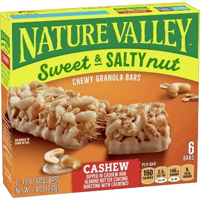 Nature Valley Sweet & Salty Nut Cashews Granola Bars  6ct