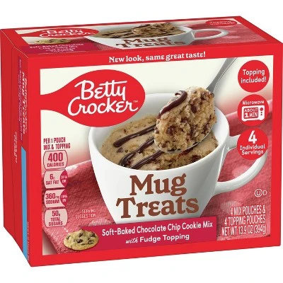 Betty Crocker Mug Treats Soft Baked Chocolate Chip Cookie  4ct/13.9oz