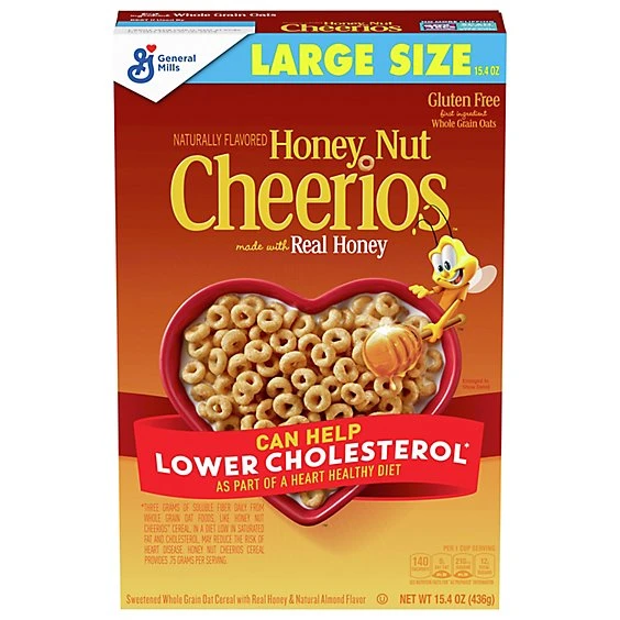 Cheerios Whole Grain Oat Cereal, Honey Nut