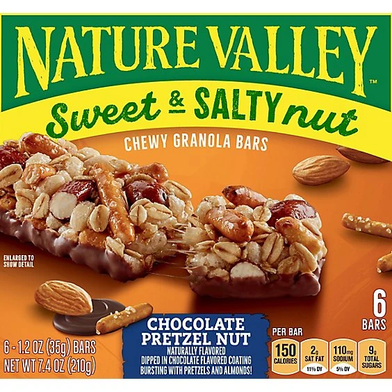 Nature Valley Sweet & Salty Chocolate Pretzel Nut Granola Bars 6ct