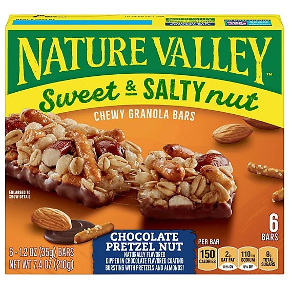 Nature Valley Sweet & Salty Chocolate Pretzel Nut Granola Bars 6ct