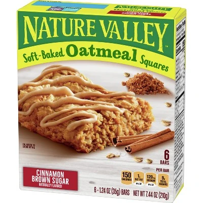 Nature Valley Soft Baked Cinnamon Brown Sugar Oatmeal Bars 6ct