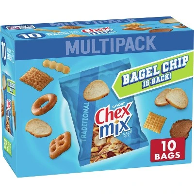 Chex Mix Traditional Snack Mix Bags 17.5oz/10ct