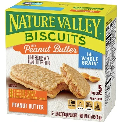 Natural Valley Peanut Butter Biscuits  5ct