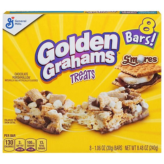 Golden Grahams S'mores Chocolate Marshmallow Biscuit Bars  8ct 8.48oz