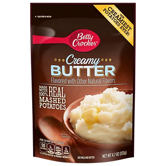 Betty Crocker Mashed Potato Homestyle Creamy Butter Pouch 4.7 oz