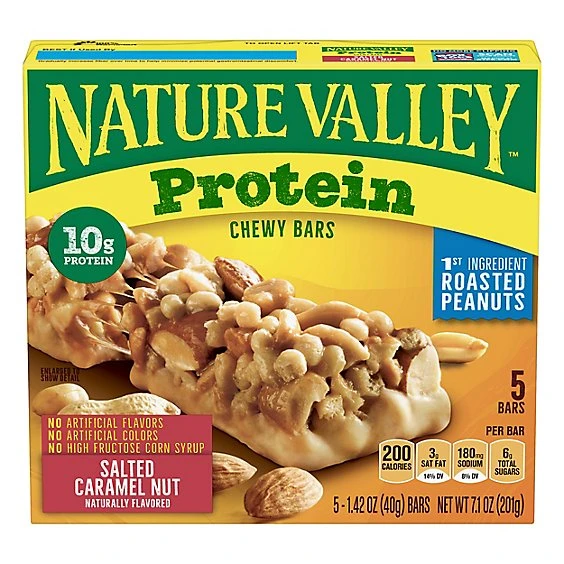 Nature Valley Salted Caramel Nut Protein Chewy Bars 5ct / 1.42oz