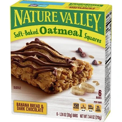 Nature Valley Soft Baked Oatmeal Squares, Banana Bread & Dark Chocolate