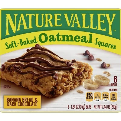 Nature Valley Soft Baked Oatmeal Squares, Banana Bread & Dark Chocolate