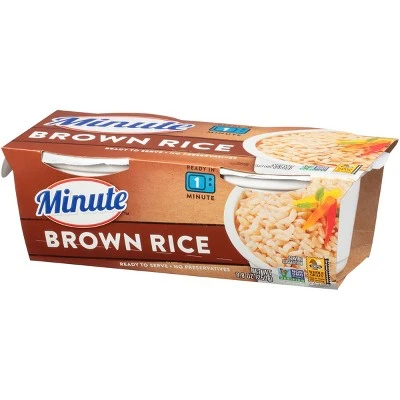 Minute Ready to Serve Fully Cooked Brown Rice Cups 2pk