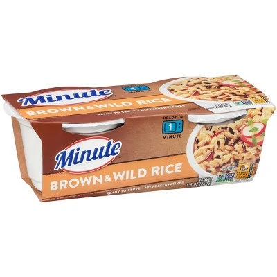 Minute Brown & Wild Microwaveable Rice Bowl  8.8oz 2pk