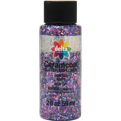 Delta Ceramcoat Glitter Explosion Acrylic Paint (2oz)  Princess