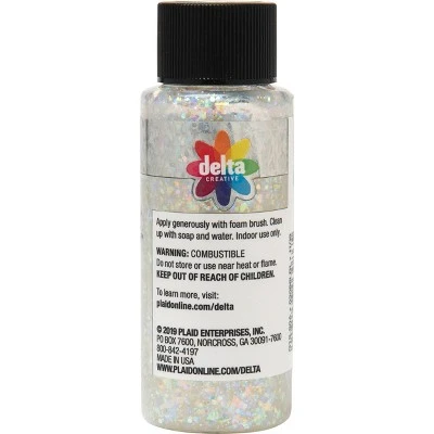 Delta Ceramcoat Glitter Explosion Acrylic Paint (2oz)  Clear Hologram