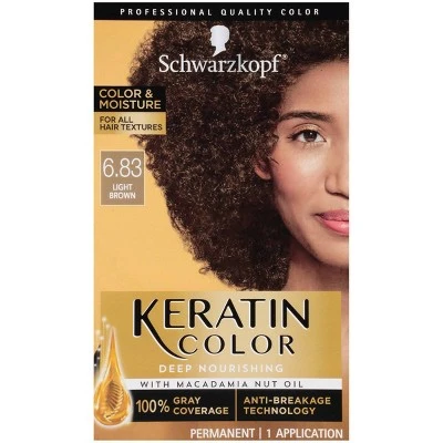 Schwarzkopf Keratin Color Light Brown Permanent Hair Color  6.2oz