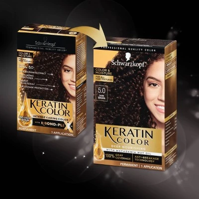 Schwarzkopf Keratin Color Dark Brown Permanent Hair Color  6.2oz