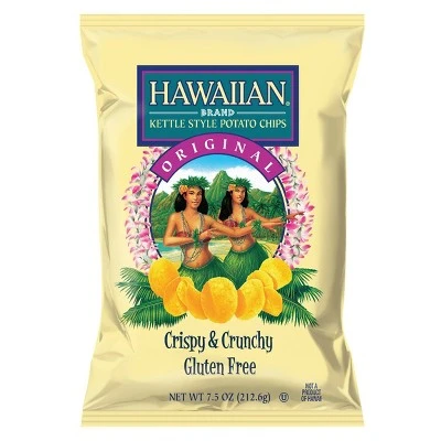 Hawaiian Original Crispy & Crunchy Kettle Style Potato Chips  7.5oz