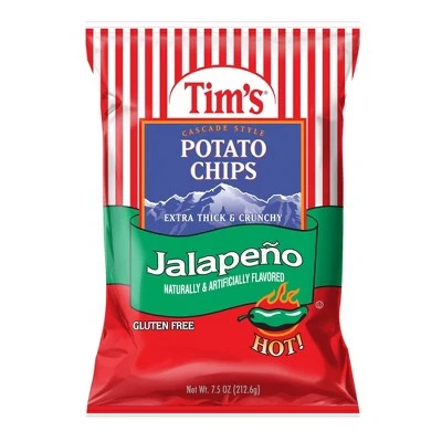 Tim's Jalapeno Flavored Extra Thick & Crunchy Potato Chips 7.5oz