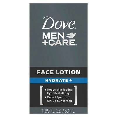 Dove Men+Care Hydrate + SPF 15 Sunscreen Face Lotion  1.69oz