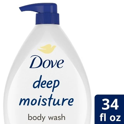 Dove Deep Moisture Nourishing Body Wash for Dry Skin  34 fl oz