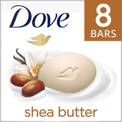 Dove Purely Pampering Shea Butter with Warm Vanilla Beauty Bar Soap  3.75oz/8ct