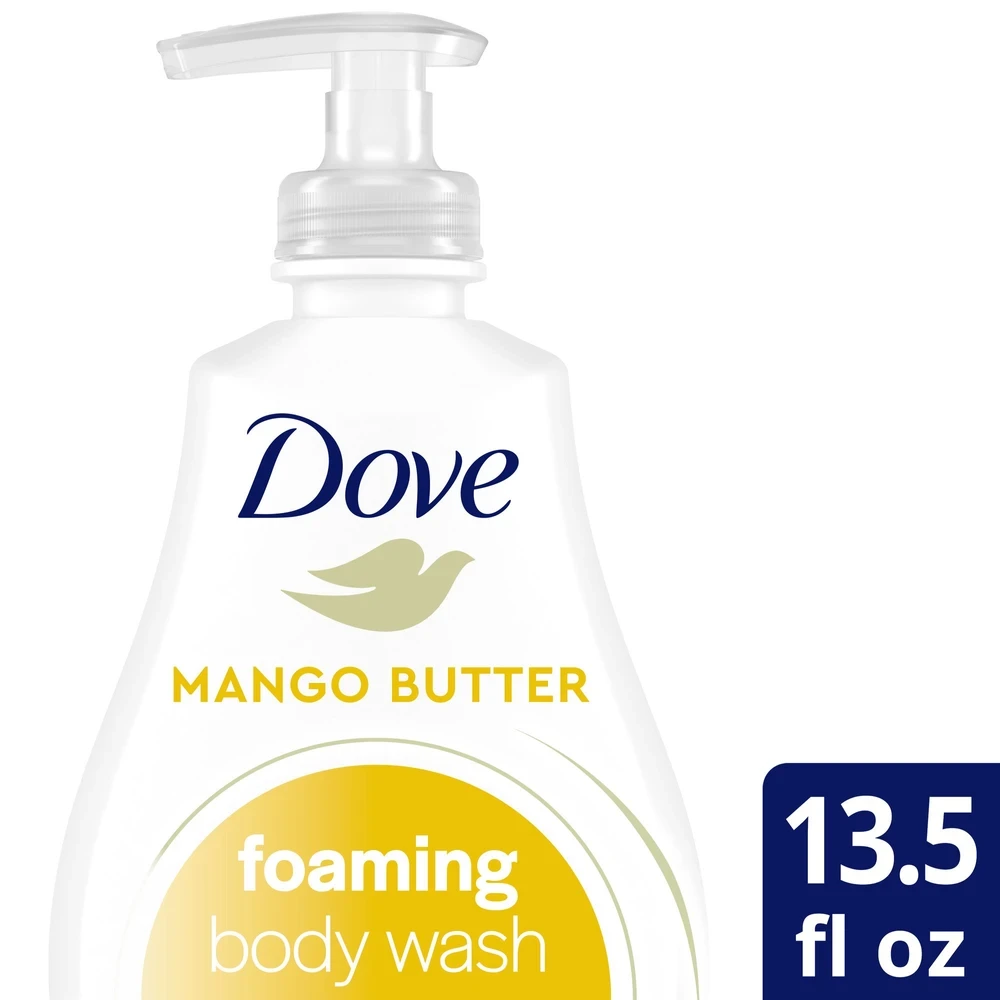 Dove Instant Foaming Glowing Mango Butter Body Wash Soap  13.5 fl oz