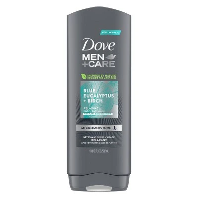 Dove Men+Care Blue Eucalyptus & Birch Relax & Uplift Body Wash Soap  18 fl oz