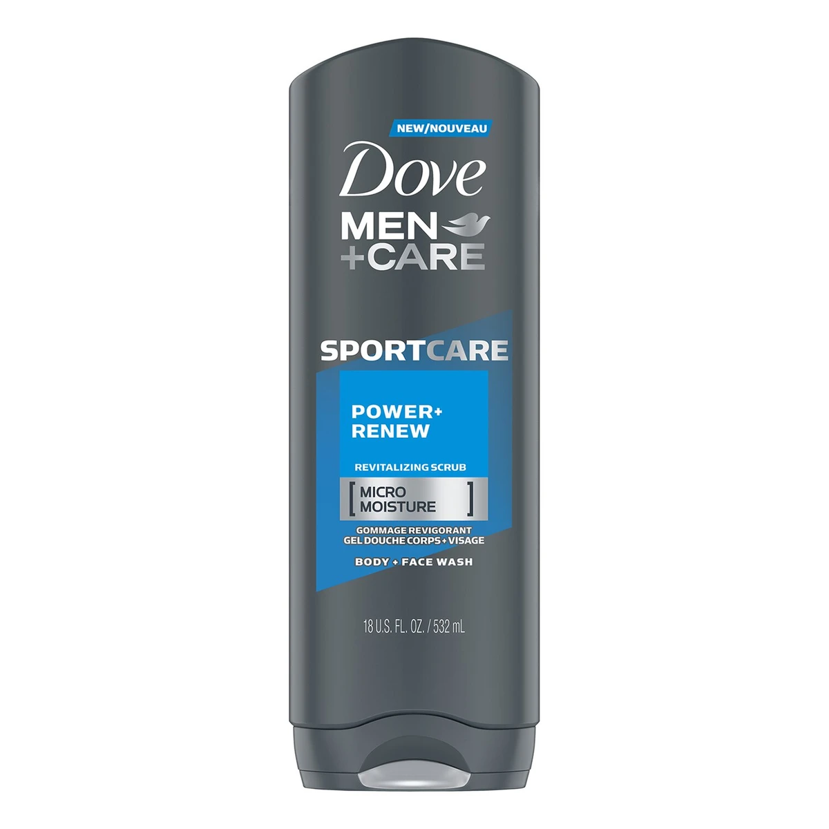 Dove Men+Care Sport Care Power + Renew Micro Moisture Revitalizing Body Wash  18 fl oz