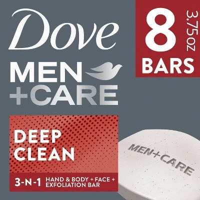 Dove Men+Care Deep Clean Body & Face Bar Soap