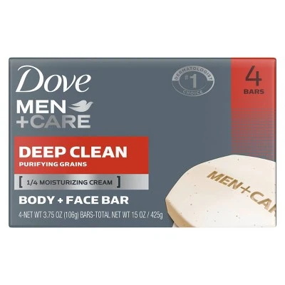 Dove Men+Care Deep Clean Body & Face Bar Soap