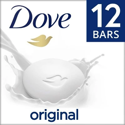 Dove White Moisturizing Beauty Bar Soap  3.75oz/12ct