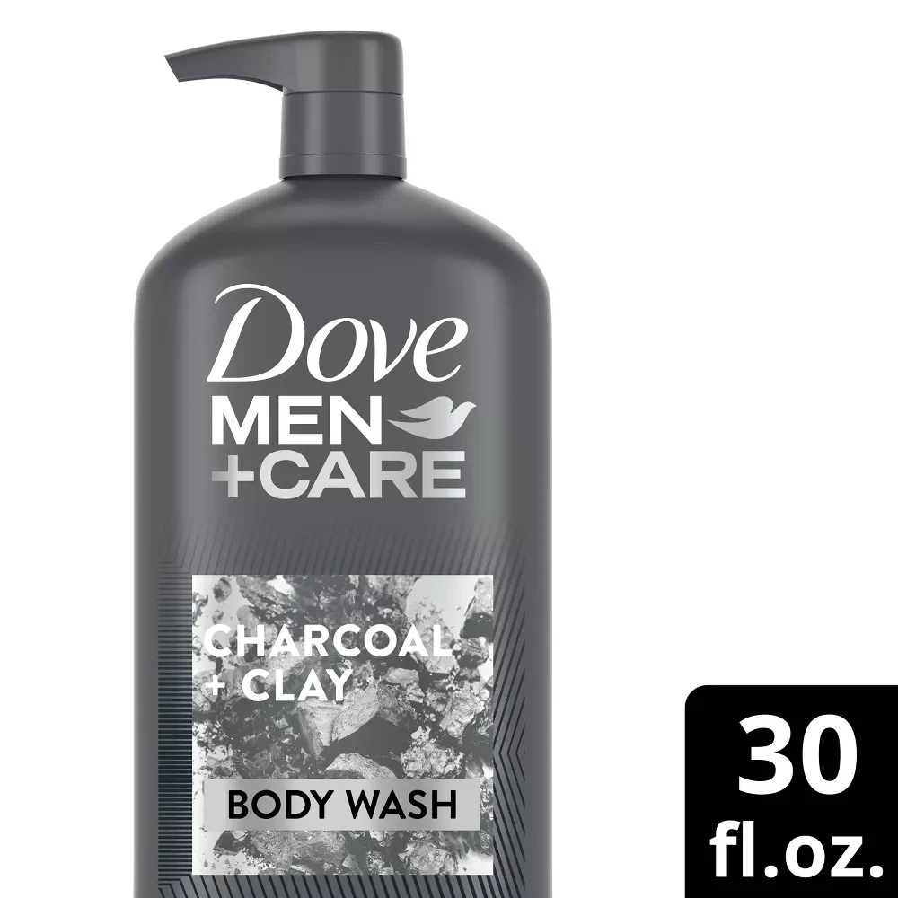 Dove Men's Charcoal Clay Body Wash Pump  30 fl oz