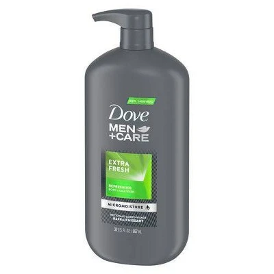 Dove Men's Extra Fresh Body Wash Pump 30 fl oz