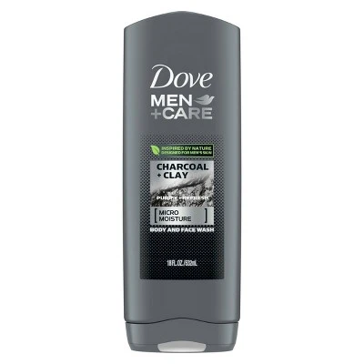 Dove Men+Care, Charcoal+Clay Body & Face Wash