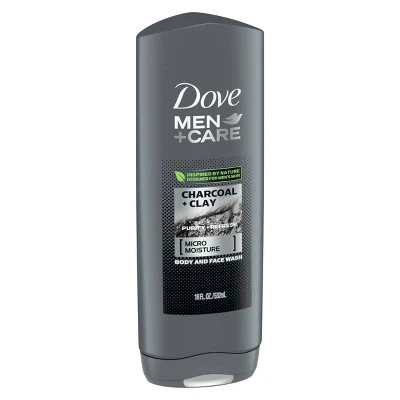 Dove Men+Care, Charcoal+Clay Body & Face Wash
