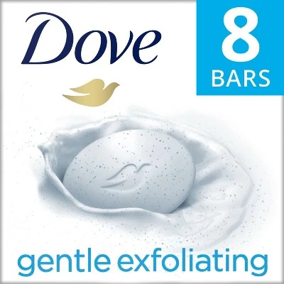 Dove Gentle Exfoliating Beauty Bar Soap  3.75oz/8ct