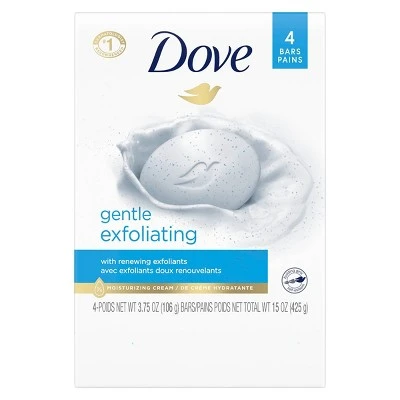 Dove Gentle Exfoliating Beauty Bar Soap  3.75oz/4ct