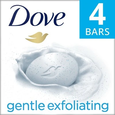 Dove Gentle Exfoliating Beauty Bar Soap  3.75oz/4ct