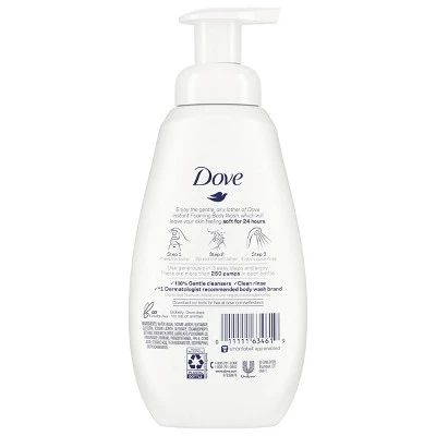 Dove Deep Moisture Shower Foam Body Wash for Dry Skin  13.5 fl oz