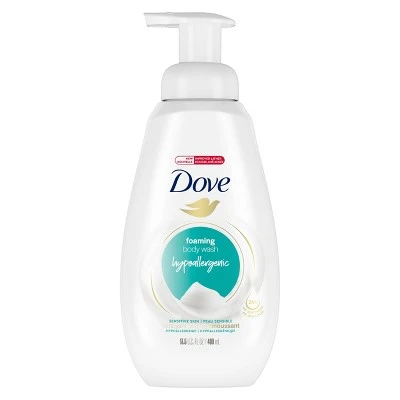 Dove Sensitive Skin Sulfate Free Shower Foam Body Wash  13.5 fl oz