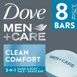 Dove Men+Care Dove Men+Care Clean Comfort Body & Face Bar Soap 3.75oz/8ct