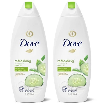 Dove go Fresh Cucumber & Green Tea Body Wash Twin Pack